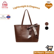 Neo 6789【Ready Stock】Women Tote Bag PU Leather Black Large Handbag Capacity Shoulder Bag Fashion Sho