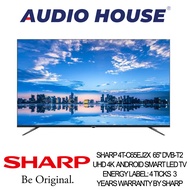 SHARP 4T-C65EJ2X  65" DVB-T2 UHD 4K  ANDROID SMART LED TV  ENERGY LABEL: 4 TICKS  3 YEARS WARRANTY BY SHARP
