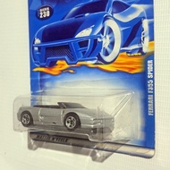 HW Hot Wheels Ferrari F355 Spider Silver 2000 Mainline Hotwheels Base Metal Blue Card