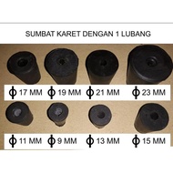 sumbat karet berlubang 1 lubang tengah