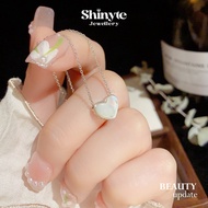 Shinyte Official Store Necklace Double-Sided Pearl Shell Heart Pendant Luxury Arrangement & Exclusiv