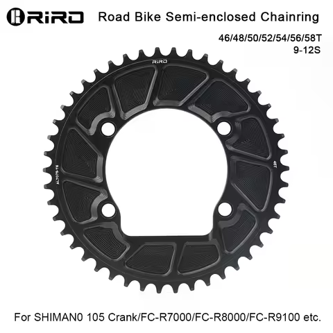 RIRO Bicycle Chainring 110BCD 46/48/50/52/54/56/58T Bike Crown Chainwheel Road Bike Single Sprocket 
