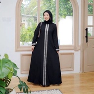 Turkish Abaya Dress V-neck Lace Dress Latest Abaya Dress/ Jumbo Size Women's Dress/ Turkish Abaya Dr