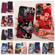 For Motorola G96 5G Case New Stylish Flower Soft Black Silicone Protective Cover For Motorola Edge 5