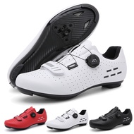 huas Men's self-locking off-road sports mountain white running road bicycle shoes, size 48, D343 Cycling Shoes