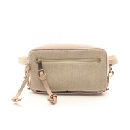 【二手】 Chloe WOODY BELT BAG CHC23AS432 單肩包，米色/粉米色，帆布和皮革，女士，二手 A