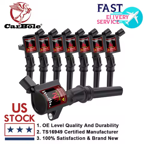 CarBole 8 Pack Silicone Ignition Coils Coil DG508 C1454 4.6L/5.4L V8 for Ford F150 1997 - 2010 & F-2