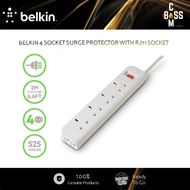 *ORIGINAL* BELKIN 4 SOCKET SURGE PROTECTOR WITH RJ11 SOCKET (2METER)