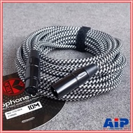 10เมตร สายไมค์ KIRLIN XLR ผู้-เมีย MW-470/BKB หัวสีดำ สาย ปลั๊กแคนนอล ผู้-เมีย XLR ผู้-เมีย MW-470 M