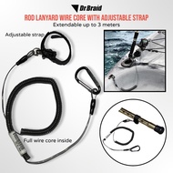 (New) Dr.Braid Rod Lanyard Wire Core with Adjustable Strap