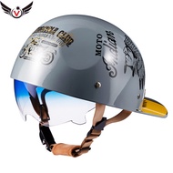 V Retro Gangster Personality Baseball Cap Men and Women Motorcycle Helmet Scoop Helmet Cap Electric 