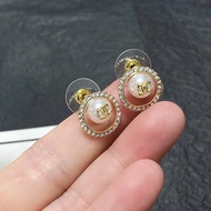 Chanel Double Letter Earrings R8BU 7b