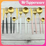 (FINE DINING ATMOSPHERE) TPW 4pcs Nordic 4in1 304 Stainless Steel Cutlery Set Fork Spoon Knife Teasp