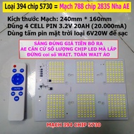 Mạch LED 394 Chip 5730 Cho Đèn Năng Lượng Mặt Trời 6 Khoang Kèm Remote