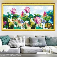 (unembroidered, unframed painting) Dam Sen full embroidery painting (MN0260) Size: 150×66 cm