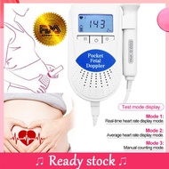 【FREE GEL】USA & FDA Fetal Heartbeat Monitor With light 2 Mhz probe Fetal Dopler Fetal Rate Detector 