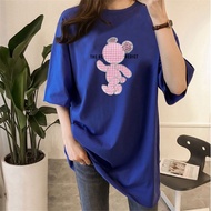 M-5XL Plus Size Women Perempuan Clothes Loose Tshirt  Murah Muslimah Wanita Lengan Pendek Baju