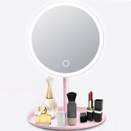 LED 3 Color Light Makeup Mirror Dressing Table Mirror Beauty Makeup Mirror Fill Light Adjustable Fac