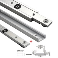 2pcs T Track and Miter Track Jig Kit ,T Slot Miter Bar Slider Kit - Woodworking Table Saw Miter Gaug