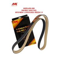 MEAUSU FAN BELT MSFB-6PK-008 6PK1162 Model: PERODUA MYVI NEW 1.3 2018-2023 / BEZZA 1.3