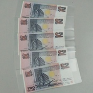 Singapore 2 Dollars Ship UNC condition 5pcs collectible