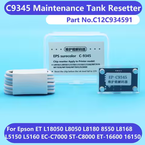 C9345 Maintenance Tank Type C Chip Resetter For Epson EcoTank L18050 L8050 WF-7830 7840 7820 7845 C8