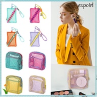 ESPOIR1 Storage Bag, Large Capacity Dopamine Color Mesh Cosmetic Bag, Candy Color Toiletry Make Up