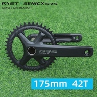 RYET Gravel Crankset 24mm Spindle 165-175mm 42T 110BCD 4-Bolt For Road Bike Senicx Chainring Cycling