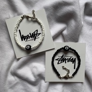 Stussy 8 ball black and white couple bracelet