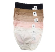 Wacoal Panty กางเกงในวาโก้ทรงบิกินี่(เอวต่ำ) ขอบลูกไม้ รุ่น WU1M02