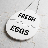 Fresh Eggs Metal Sign for Chicken Coop, Flip Design Eggs Sold Out Yard Sign, Rustic Farmhouse Decor 