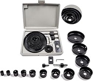 LONKER 16-Piece Hole Saw Set, 3/4" to 5"(19-127mm) Saw Blades with Hole Saw Mandrel for Wood,Plastic