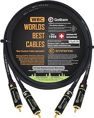 Special Request - Mogami 3082 – 14AWG - HiFi Coaxial Speaker Cable Pair Terminated with Gold Eminence Connectors