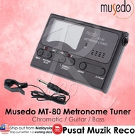 Musedo MT-80 3-in-1 Chromatic Guitar Bass Tuner, Metronome & Tone Generator Gitar Akustik Gitar Elek