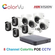Hotdeal ( Full Set With Camera ) 4 / 8 Channel Hikvision 2MP ColorVu POE CCTV System - Hikvision Col