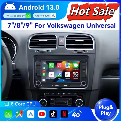 Car Radio 7 inches For Volkswagen Passat CC B6 3C Golf MK6 Universal With Carplay Navigation GPS And