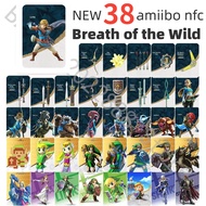 38pcs Zelda Amiibo The Legend of Zelda:Tears of The Kingdo Zelda Ghost God Sword Equipment Crossover Card Switch NFC Game Chip