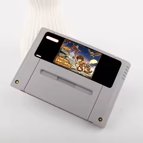 07 Pocky and Rocky Vintage Code Action Game Cartridge For SNES PAL NTSC 16 Bit Video Game Console Pl