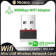 VAORLO 600Mbps WiFi USB Adapter USB2.0 2.4Ghz Wireless Network Card Wi-Fi Dongle 802.11N Receiver Wi