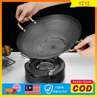 Kuali Sarang Lebah Korea Tidak Melekat Korean Honeycomb Wok Keluli Tahan Karat Non-Stick untuk Dapur