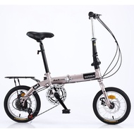 Sanhe Horse 14-Inch Foldable Bicycle Variable Speed Disc Brake Ultra-Light Portable Men Women Children Adult Bicycle Bicycle Motocross