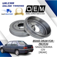 PROTON SAGA ISWAR 12V BRAKE DRUM REAR (BELAKANG) HIGH QUALITY PRODUCT (PRICE FOR 1 PCS)