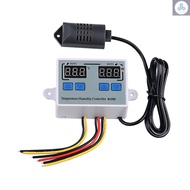 Dual Digital Temperature Humidity Controller Home Fridge Thermostat Humidistat Thermometer Hygrometer W1099 AC110-220V    C03.02