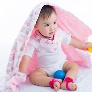 Minky多功能 點點顆粒 攜帶毯嬰兒毯冷氣毯被 粉色-汽車