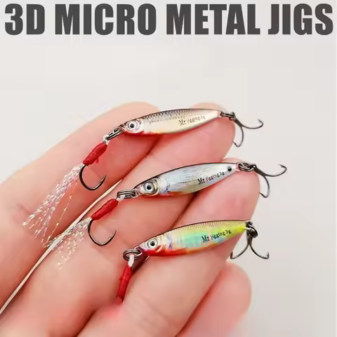 Micro Sized Iron Plate Bait 1.5/3/5g 3D Mini VIB Lure Metal Cast Jig Spoon Pesca Fish Micro Sequin F