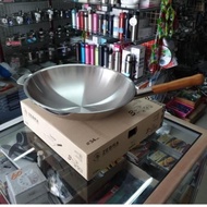Latest - 176392 Chinese Wok, Vitalux D34cm 3Ply, Teak Wood Handle, SUS 304, Zebra Thailand Wok