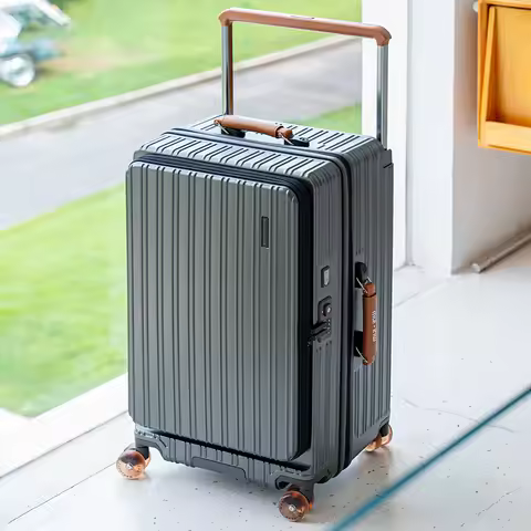 New Large Capacity Travel Suitcase 28/30inch Front Opening Luggage Wide Handle Deep Compartment Trav