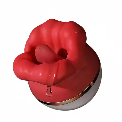 Rose Red Lips Vibrator Vagina Tongue Licker Clitoral Stimulator g-spot Massager Female Masturbator A