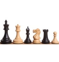 Royal Chess Mall - 2.4" Pro Staunton Weighted Wooden Chess Pieces Only Set - Ebonised Boxwood