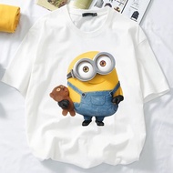 Ready Stock MINIONS T SHIRT cotton cartoon tshirt woman man boys girls baju perempuan Tshirt S-5XL C